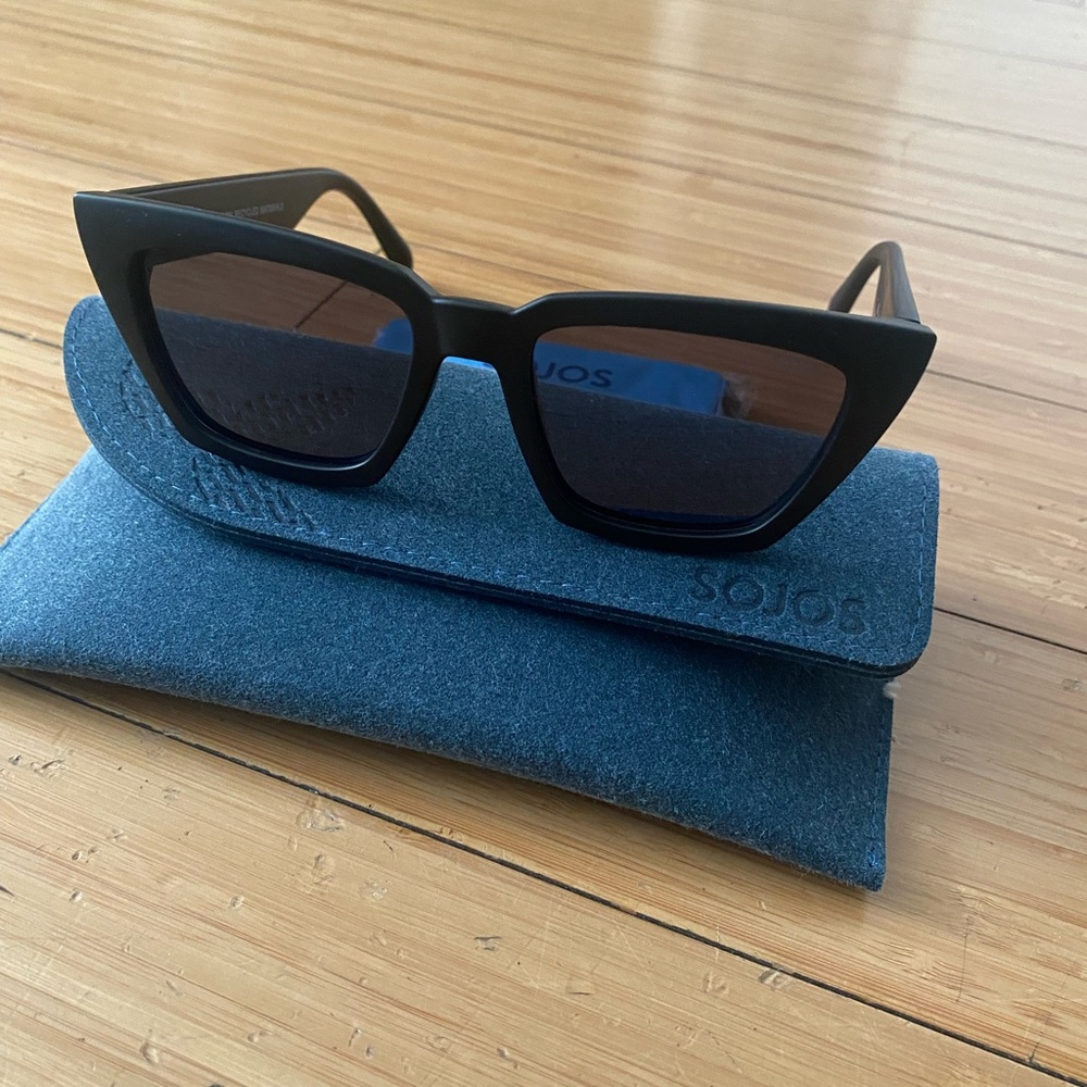 Black Cat-Eye Sojos Sunglasses